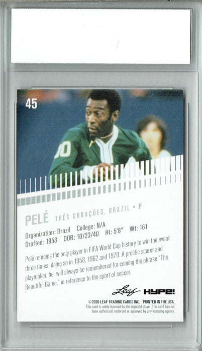 Pele 2020 Leaf HYPE! #45 Only 5000 Made Brazil World Cup Card PGI 10