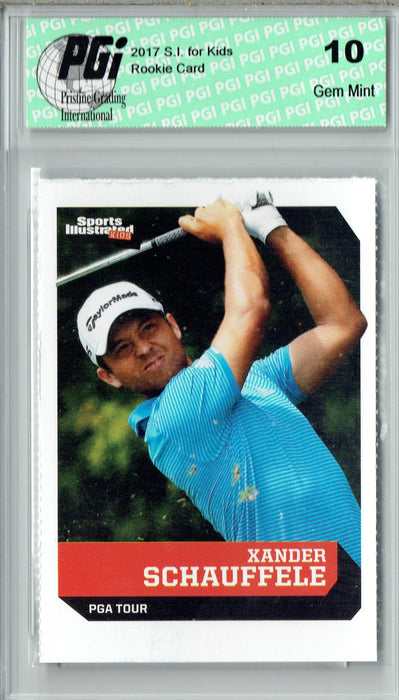 Xander Schauffele 2017 S.I. for Kids #690 Golf Champion Rookie Card PGI 10