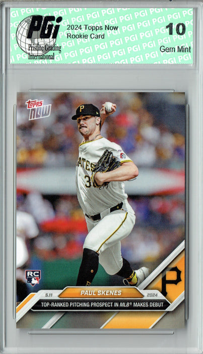 Paul Skenes 2024 Topps Now #179 Makes MLB Debut Pirates Rookie Card PGI 10