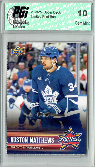 Auston Matthews 2023 Upper Deck #AS-AM All-Star SP Rare Trading Card PGI 10