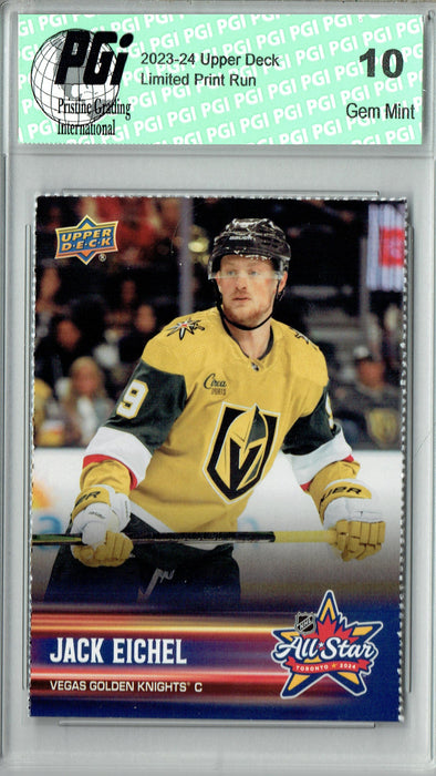 Jack Eichel 2023 Upper Deck #AS-JE All-Star SP Rare Trading Card PGI 10