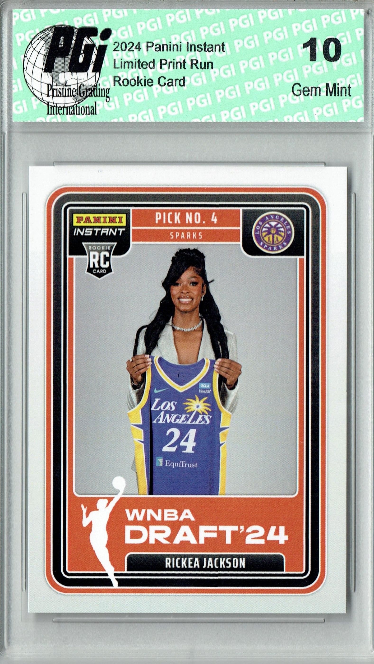 Rickea Jackson 2024 Panini Instant DN4 WNBA Draft Night Rookie Card