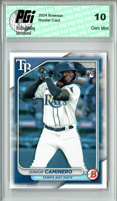 Junior Caminero 2024 Bowman #20 Rookie Card PGI 10