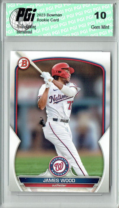 James Wood 2023 Bowman Prospects #BP-129 Washington Nationals Rookie Card PGI 10