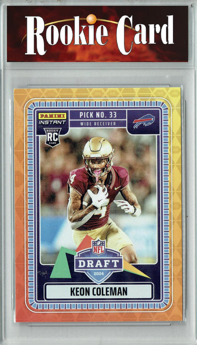 Certified Mint+ Keon Coleman 2024 Panini Instant #NFLDN-19 Draft Night Rookie Card Buffalo Bills