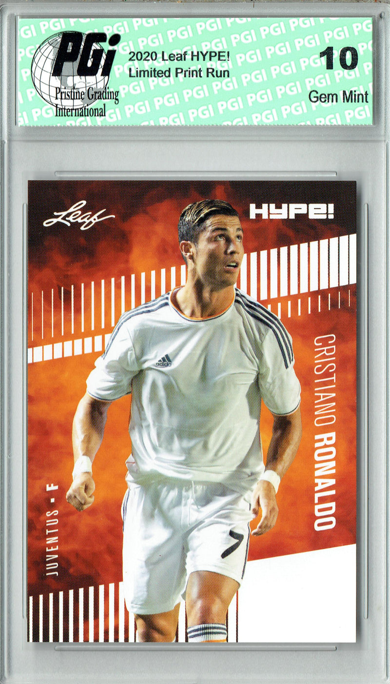 Cristiano Ronaldo 2020 Leaf HYPE! #47 Only 5000 Made Juventus Card PGI 10