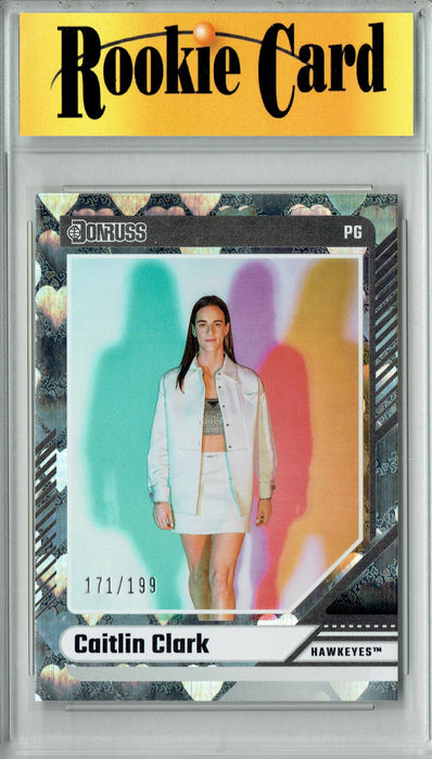 Certified Mint+ Caitlin Clark 2024 Panini America #1 Hearts Foil #171/199 Rookie Card Indiana Fever