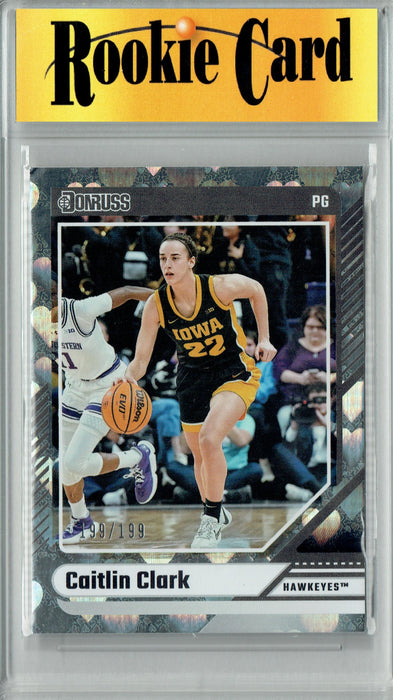 Certified Mint+ Caitlin Clark 2024 Panini America #8 Hearts Foil #199/199 Rookie Card Iowa Hawkeyes