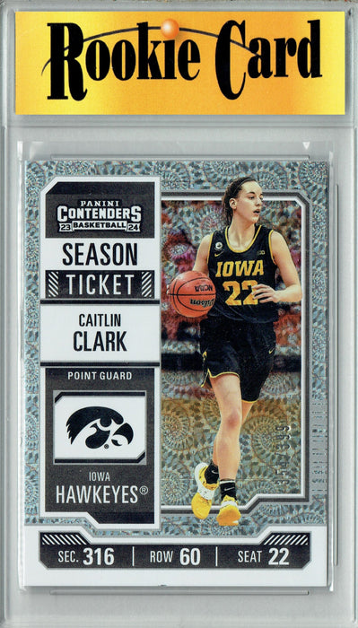 Certified Mint+ Caitlin Clark 2024 Panini America #CC1 Vortex Foil #354/399 Rookie Card Iowa Hawkeyes