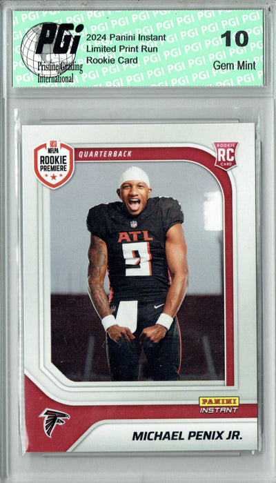 Michael Penix Jr. 2024 Panini Instant #RPSFL-23 First Look Rookie Card PGI 10