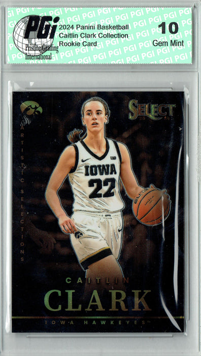 2024 Panini Caitlin Clark Collection #AS2 Select Chrome SP Rookie Card PGI 10