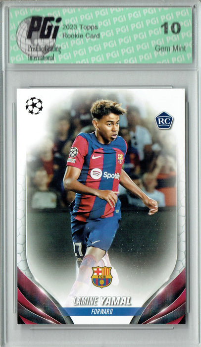 Lamine Yamal 2023-24 Topps #64 Only Sixteen! Rookie Card PGI 10
