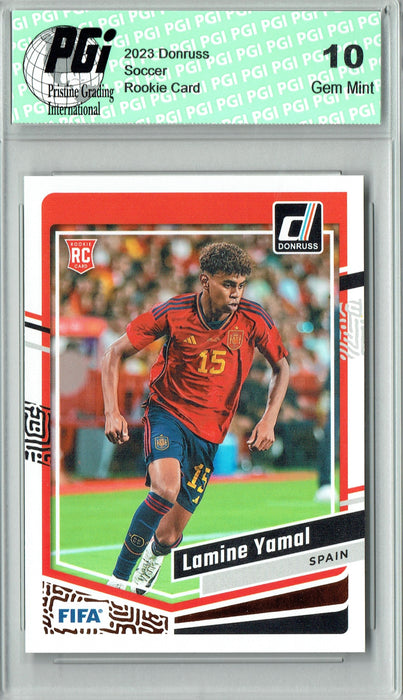 Lamine Yamal 2023-24 Donruss #54 Spain Rookie Card PGI 10