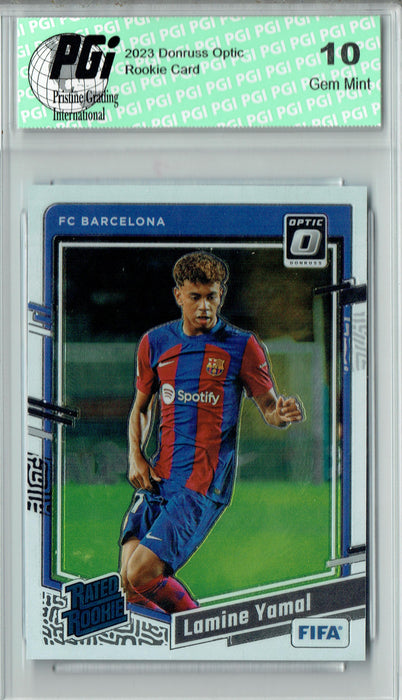 Lamine Yamal 2023-24 Donruss Optic #177 16 Year Old! Rookie Card PGI 10