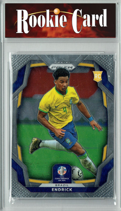 Certified Mint+ Endrick 2024 Panini Prizm #24 Conmebol Copa America Rookie Card Brazil