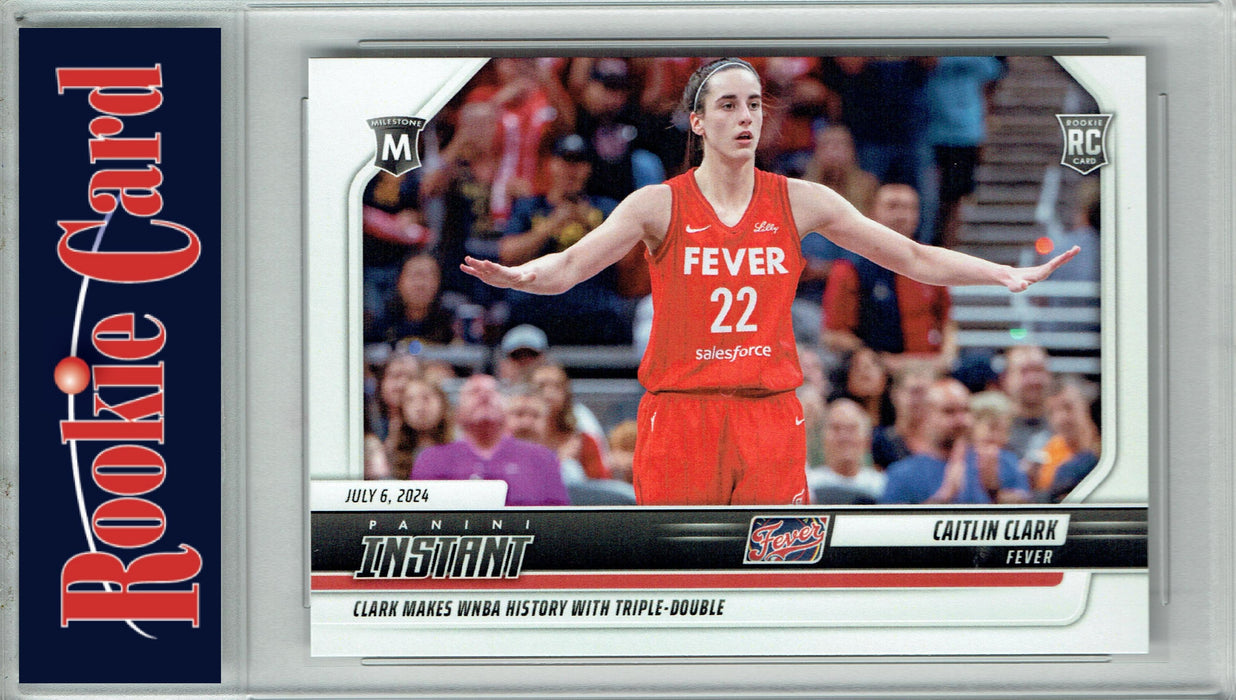 Certified Mint+ Caitlin Clark 2024 Panini Instant #139 Triple Double History Rookie Card Indiana Fever