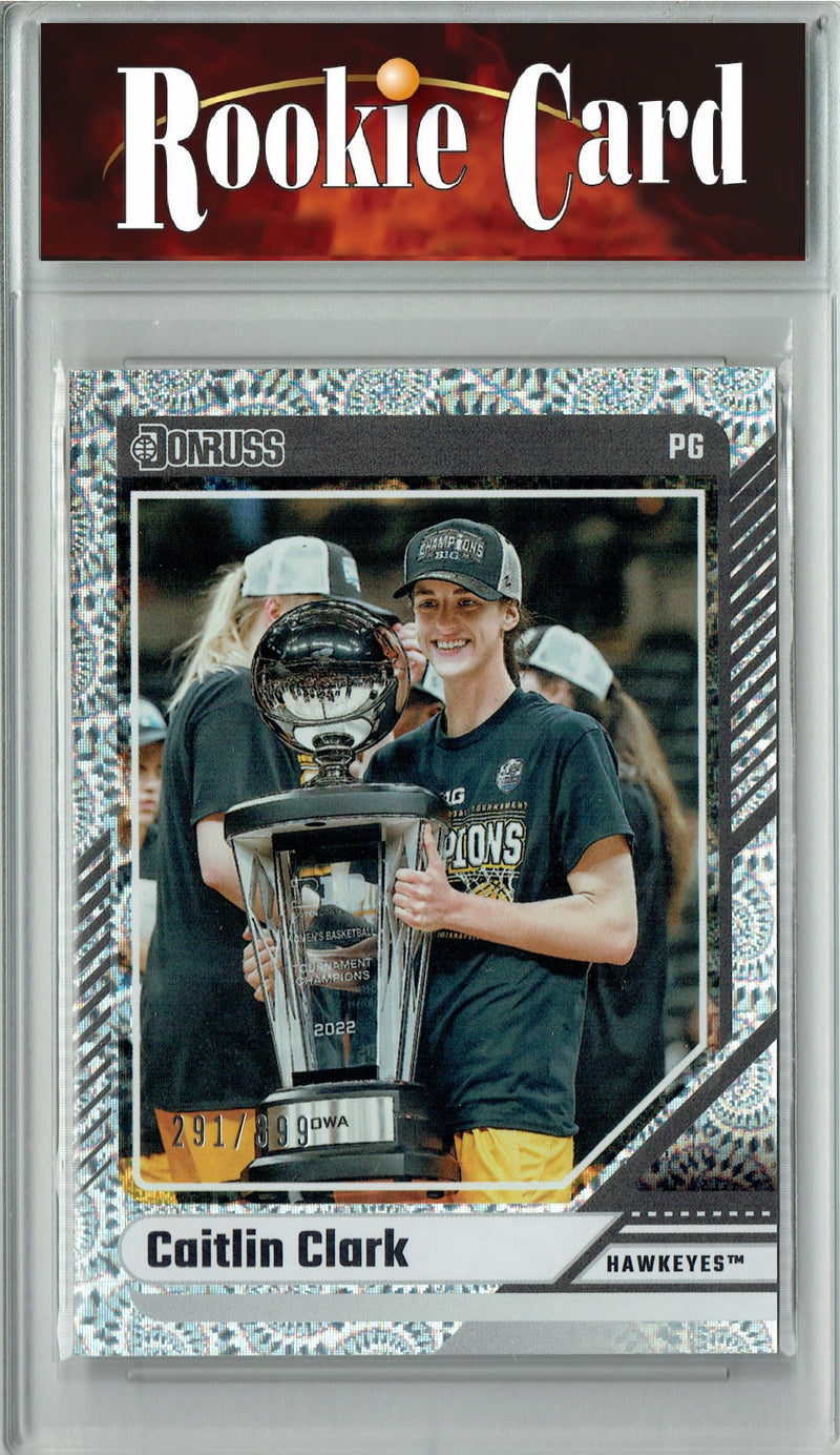Certified Mint+ 2024 Panini Caitlin Clark Collection #3 Vortex Foil #291/399 Rookie Card Iowa Hawkeyes