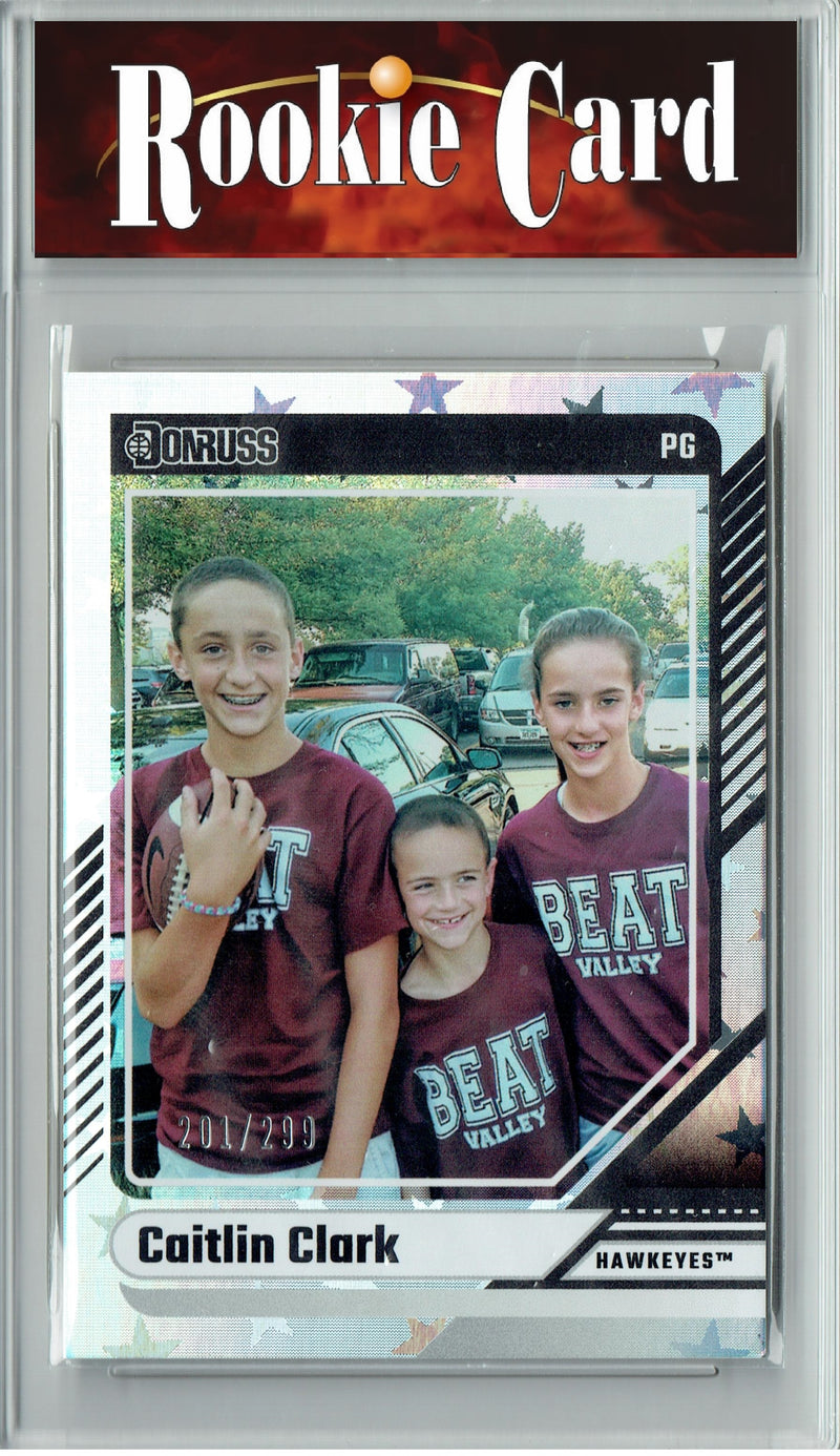 Certified Mint+ 2024 Panini Caitlin Clark 2024 Collection #16 Star Foil #201/299 Rookie Card Iowa Hawkeyes