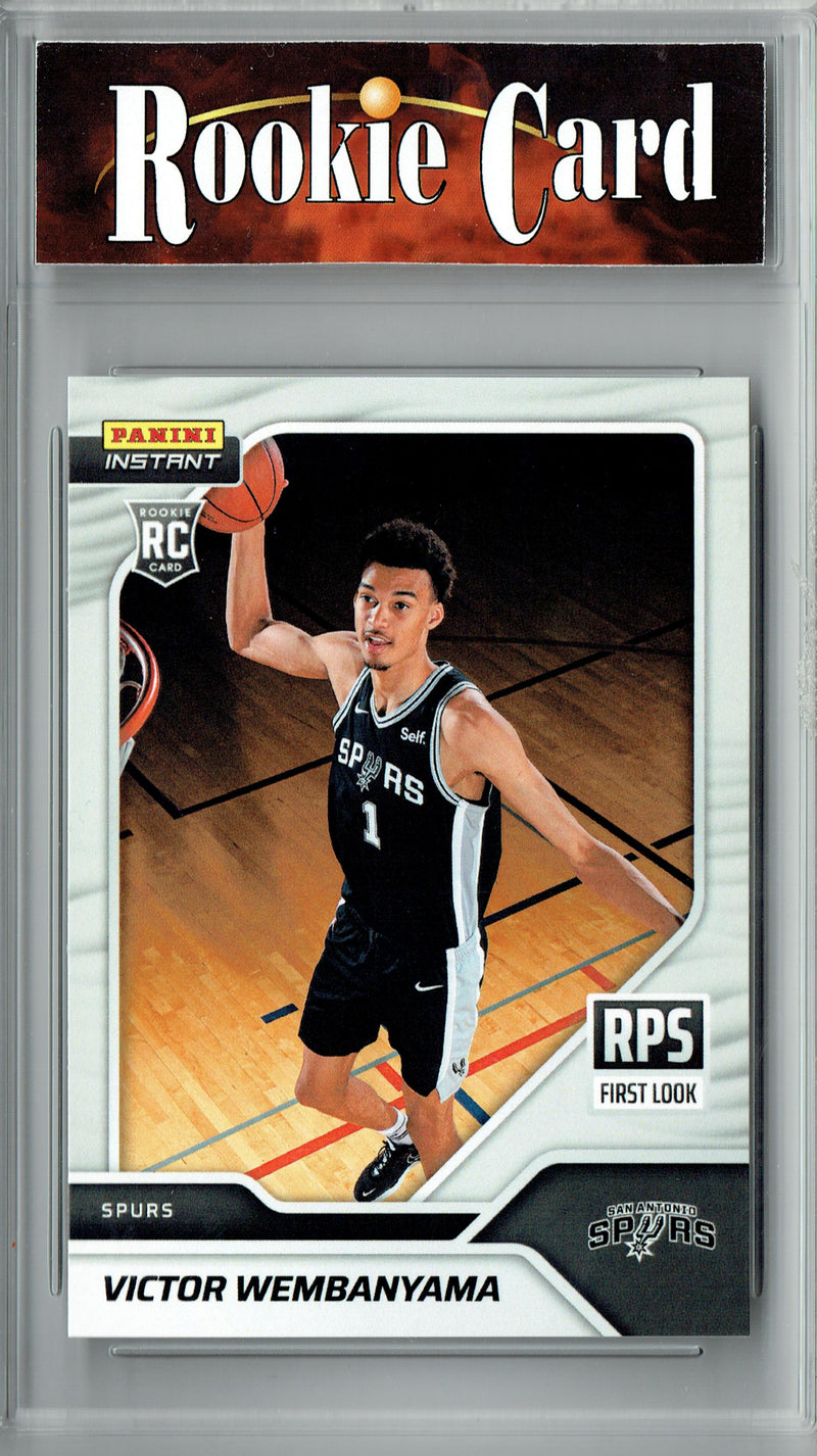 Certified Mint+ Victor Wembanyama 2023 Panini Instant #RPS-1 First Look San Antonio Spurs Jersey Licensed Rookie Card