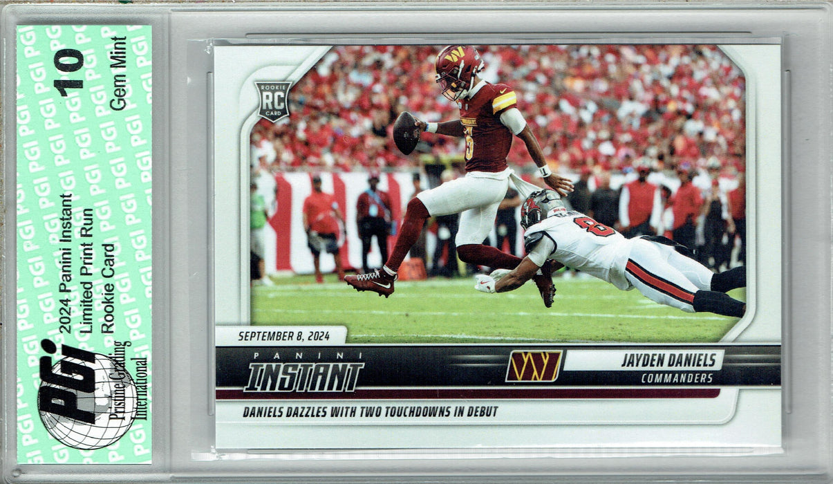 Jayden Daniels 2024 Panini Instant #30 Dazzles in Pro Debut! Rookie Card PGI 10
