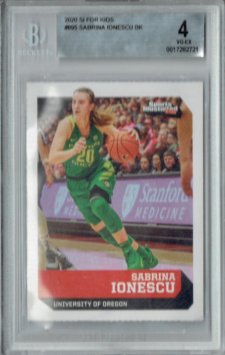 BGS 4 Sabrina Ionescu 2020 S.I. for Kids #895 Oregon Rookie Card