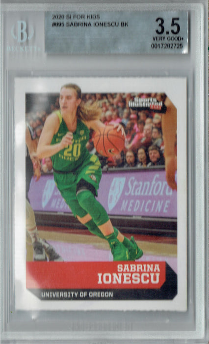 BGS 3 Sabrina Ionescu 2020 S.I. for Kids #895 Oregon Rookie Card