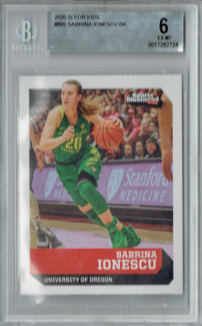 2020 BGS 6 Sabrina Ionescu S.I. for Kids #895 Oregon Rookie Card New York Liberty