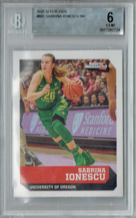 BGS 6 Sabrina Ionescu 2020 S.I. for Kids #895 Oregon Rookie Card