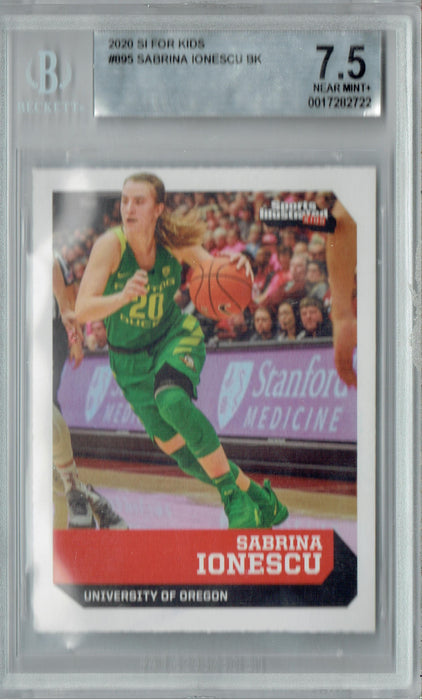 BGS 7.5 Sabrina Ionescu 2020 S.I. for Kids #895 Oregon Rookie Card