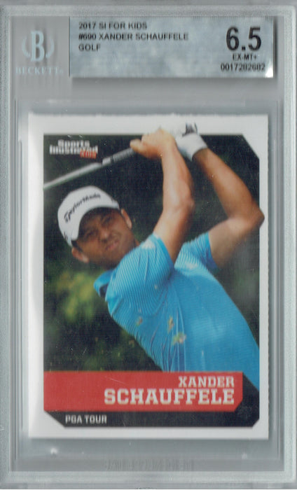 BGS 6.5 Xander Schauffele 2017 S.I. for Kids #690 PGA TOUR Golf Rookie Card