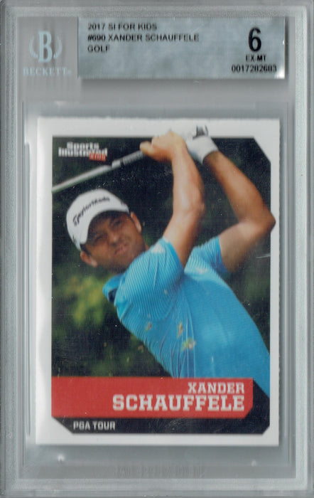 BGS 6 Xander Schauffele 2017 S.I. for Kids #690 PGA TOUR Rookie Card