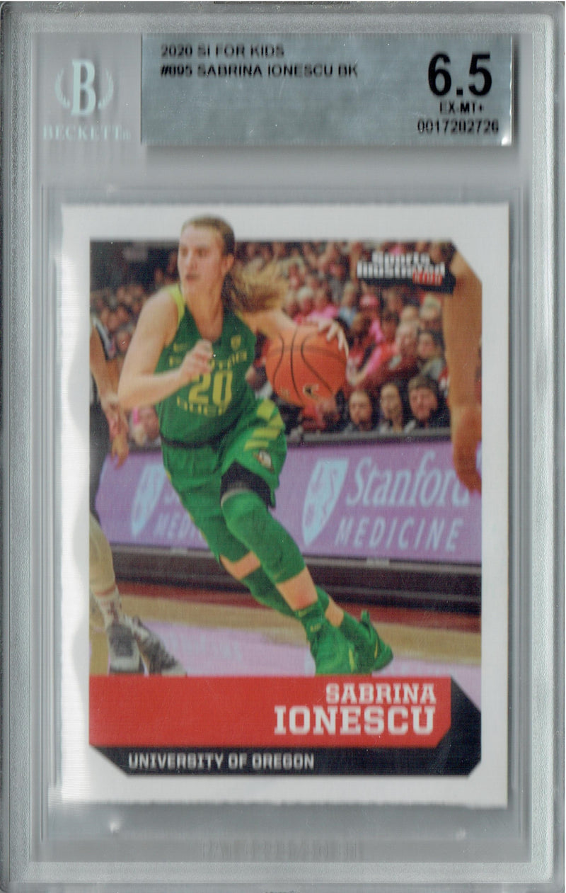 2020 BGS 6.5 Sabrina Ionescu S.I. for Kids #895 Oregon Rookie Card New York Liberty
