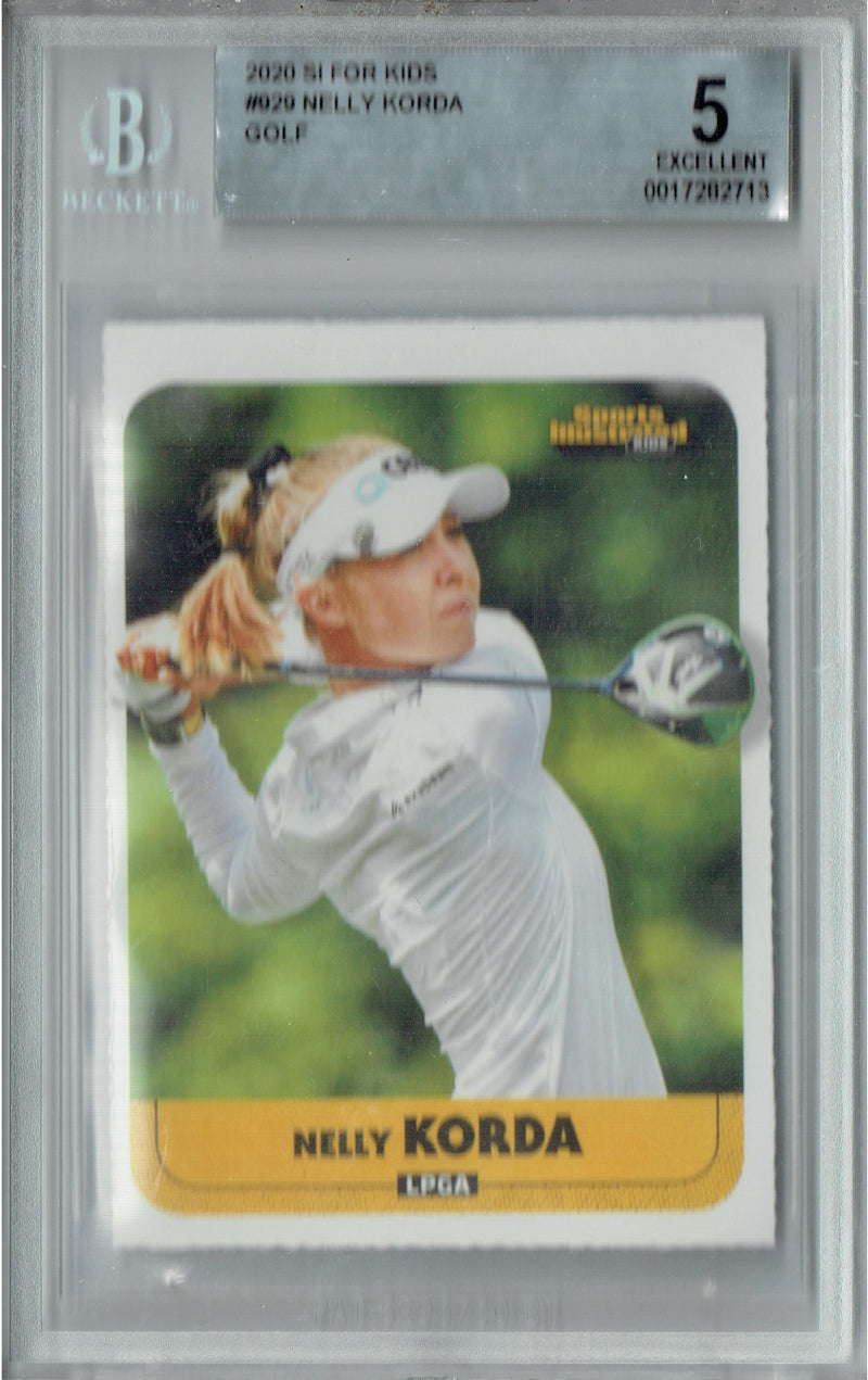 BGS 5 Nelly Korda 2020 S.I. for Kids #929 Womens Golf Rookie Card USA