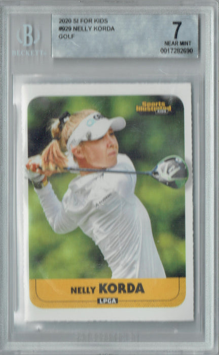 $ BGS 7 Nelly Korda 2020 S.I. for Kids #929 Womens Golf Rookie Card