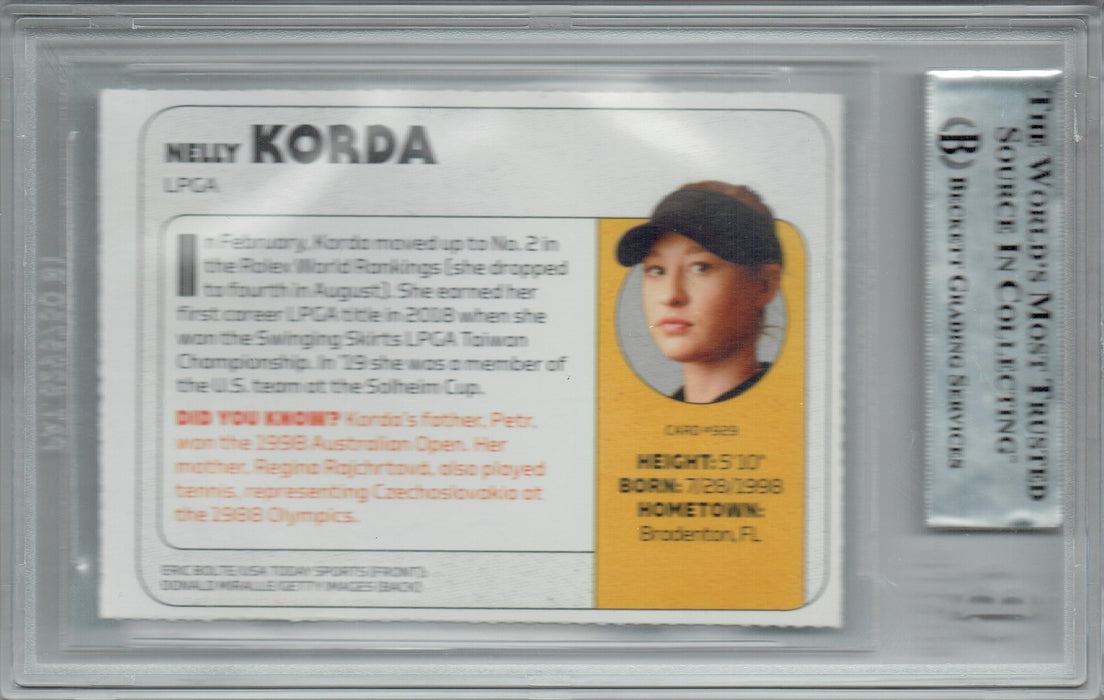 $ BGS 6 Nelly Korda 2020 S.I. for Kids #929 Womens Golf Rookie Card