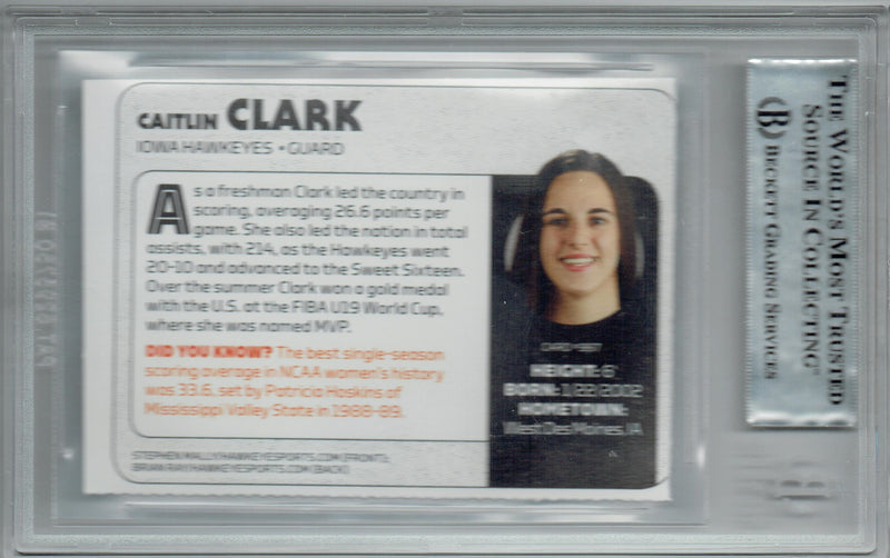 2021 BGS 5 Caitlin Clark S.I. for Kids #997 Iowa Hawkeyes Rookie Card Indiana Fever