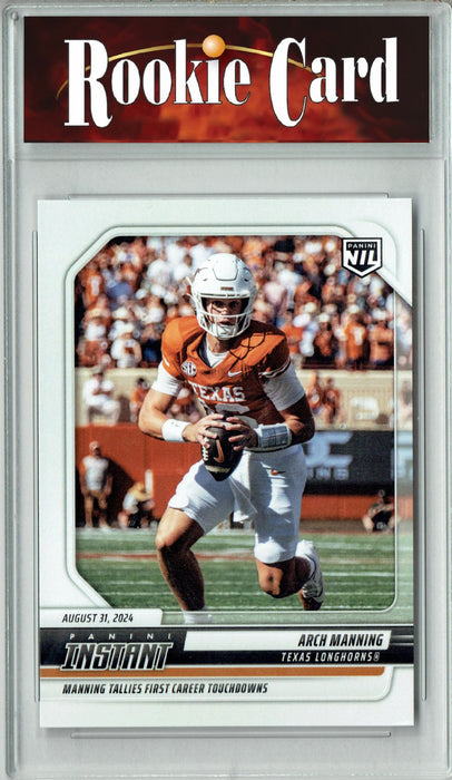 Certified Mint+ Arch Manning 2024 Panini Instant #AMA 1st Career Touchdowns! Rookie Card Texas Longhorns