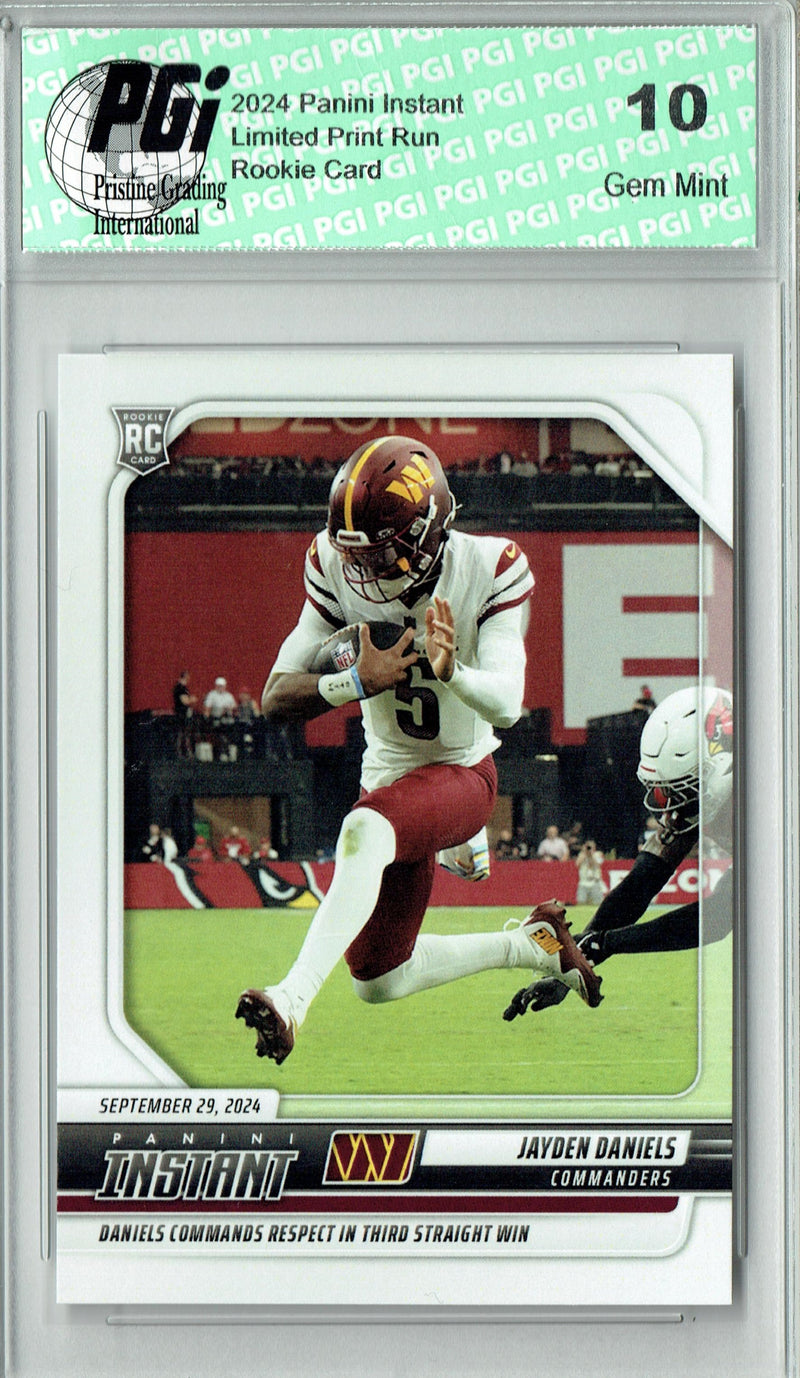 Jayden Daniels 2024 Panini Instant #62 Just 4141 Made! Rookie Card PGI 10