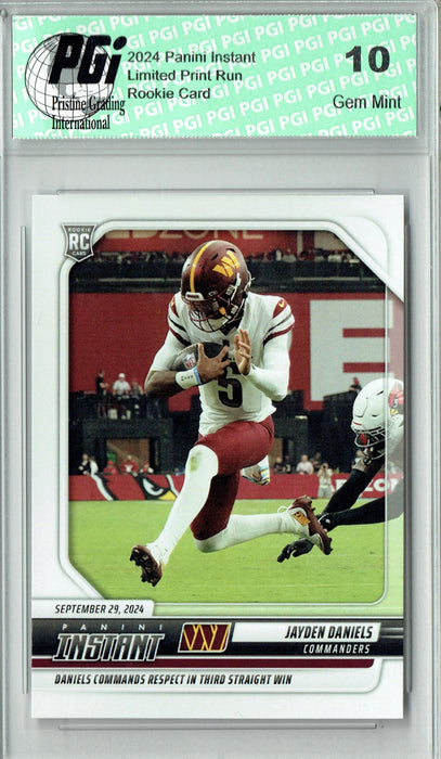 Jayden Daniels 2024 Panini Instant #62 Just 4141 Made! Rookie Card PGI 10