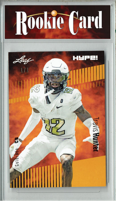 Certified Mint+ Travis Hunter 2023 Leaf HYPE! #137 Gold Blank Back #1/1 Rookie Card