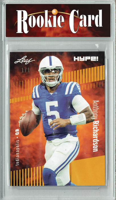 Certified Mint+ Anthony Richardson 2023 Leaf HYPE! #100 Gold Blank Back #1/1 Rookie Card
