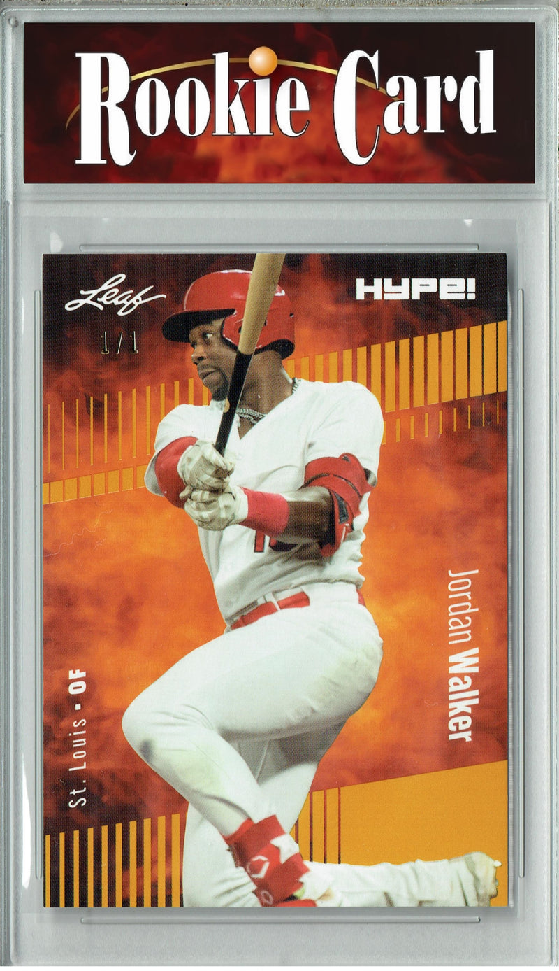 Certified Mint+ Jordan Walker 2023 Leaf HYPE! #128 Gold Blank Back #1/1 Rookie Card