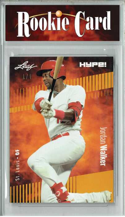 Certified Mint+ Jordan Walker 2023 Leaf HYPE! #128 Gold Blank Back #1/1 Rookie Card