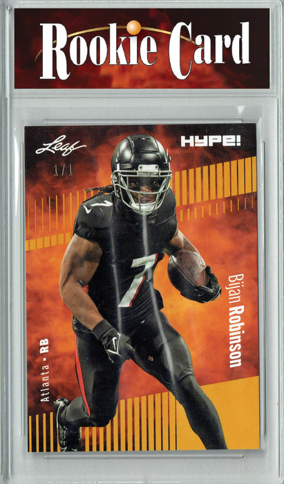 Certified Mint+ Bijan Robinson 2023 Leaf HYPE! #102 Gold Blank Back #1/1 Rookie Card