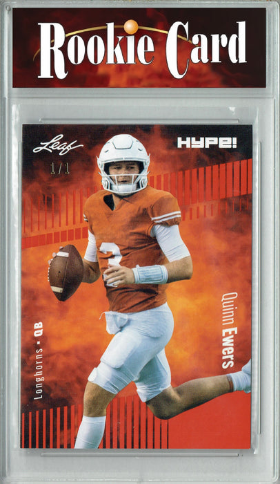 Certified Mint+ Quinn Ewers 2023 Leaf HYPE! #133 Red Blank Back #1/1 Rookie Card