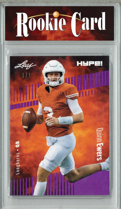 Certified Mint+ Quinn Ewers 2023 Leaf HYPE! #133 Purple Blank Back #1/1 Rookie Card