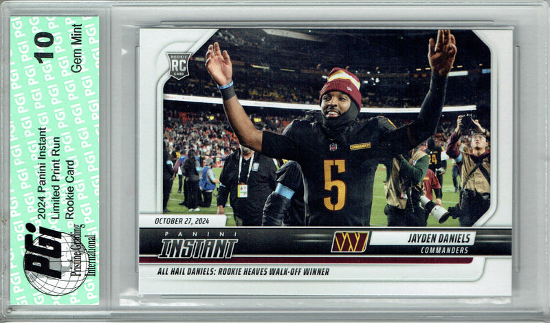 Jayden Daniels 2024 Panini Instant #112 1 of 2304 Made! Rookie Card PGI 10