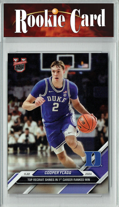 Certified Mint+ Cooper Flagg 2024 Bowman University Now #16 Top Recruit Shines Rookie Card Duke Blue Devils