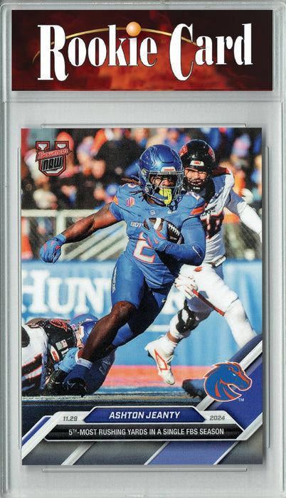 Certified Mint+ Ashton Jeanty 2024 Bowman University Now #50 Rushing Yards Rookie Card Boise State