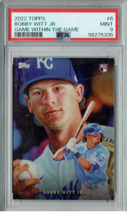 PSA 9 Bobby Witt Jr. 2022 Topps Game Within the Game #6 Rookie Card